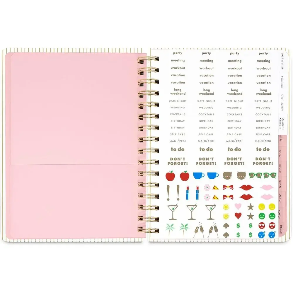 kate spade Gold Pinstripe 2027 Planner